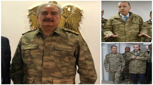 فضيحة: حفتر يهدد تركيا ولا يجد حرج في ارتداء زي جيشها الرسمي